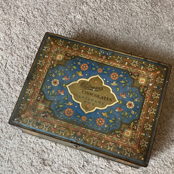 Vintage Whitman’s Chocolate Cloisonné Box - Picture 1 of 12